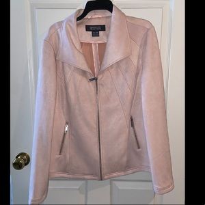 Pink faux suede jacket *NWT*